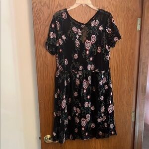 Worthington Black and Pink Floral Dress